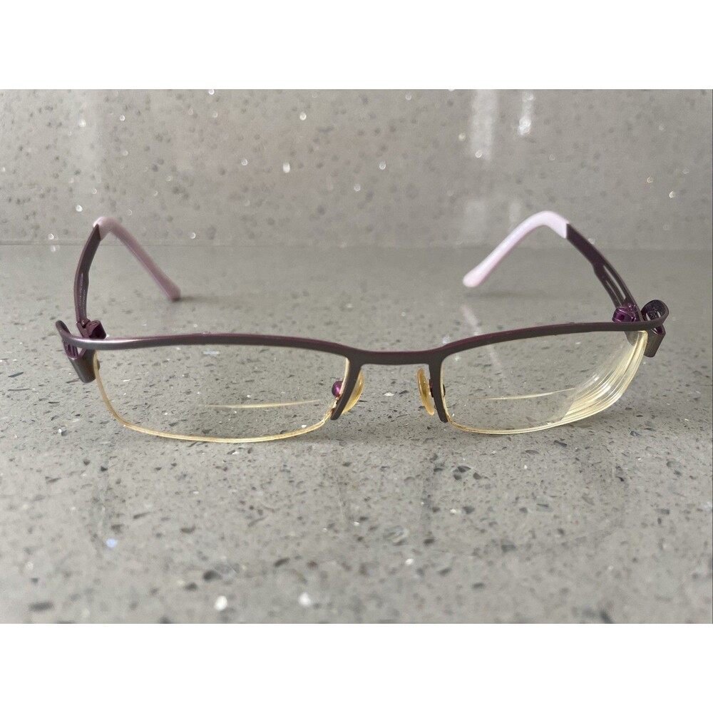 OKO by OKO B12 EYEGLASSES Frames ONLY 49-18-135 Paris France purple silver half